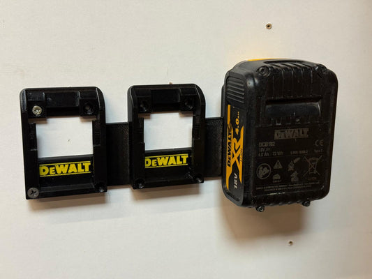 Battery Wall Mount Holder for DeWALT 18V XR | Single Double Triple | Garage Van