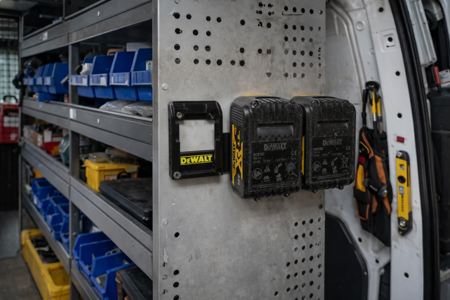 Battery Wall Mount Holder for DeWALT 18V XR | Single Double Triple | Garage Van