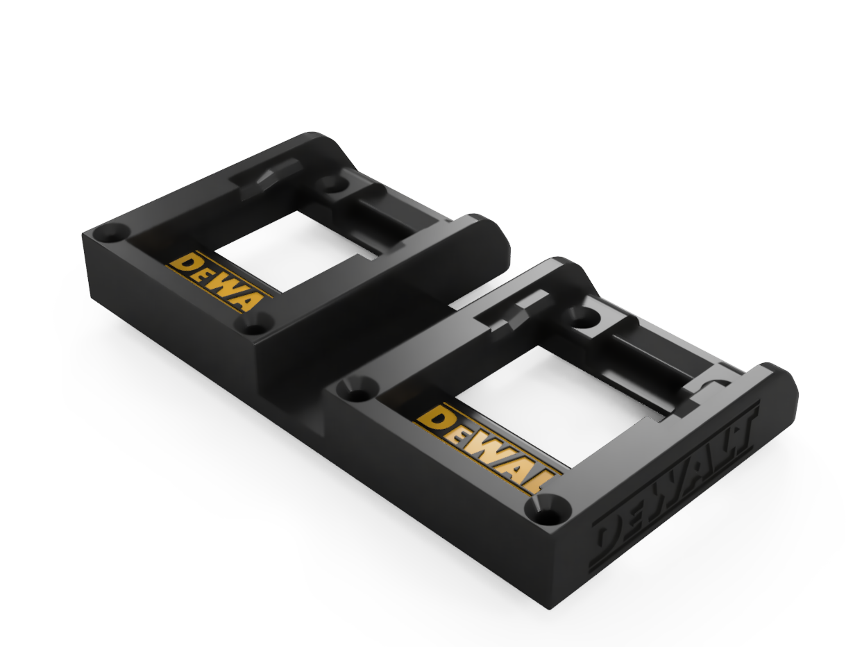 Battery Wall Mount Holder for DeWALT 18V XR | Single Double Triple | Garage Van