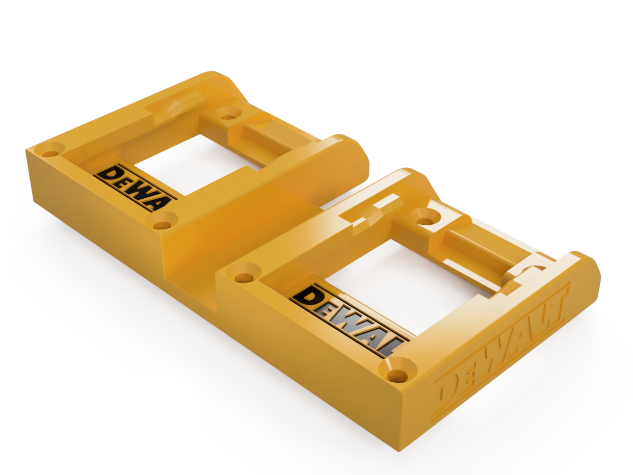 Battery Wall Mount Holder for DeWALT 18V XR | Single Double Triple | Garage Van