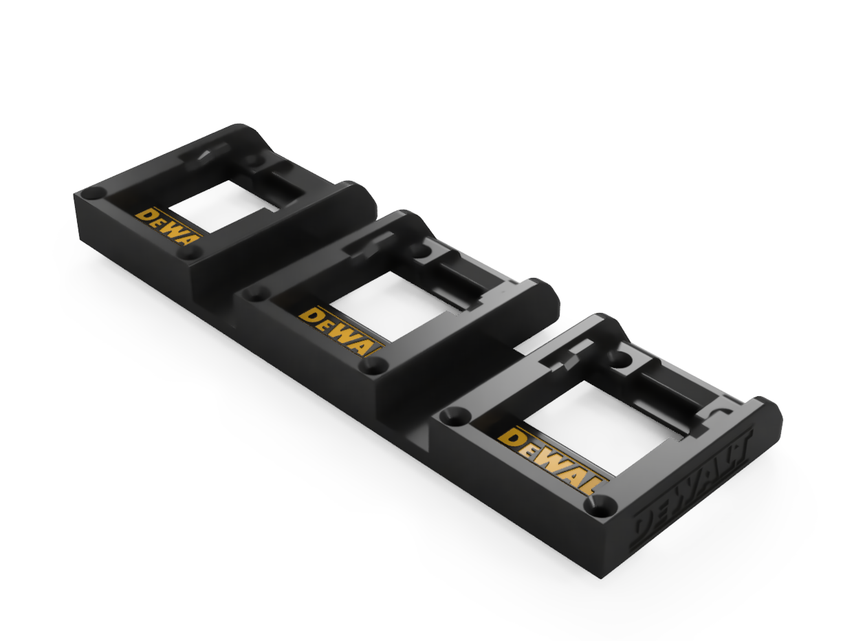 Battery Wall Mount Holder for DeWALT 18V XR | Single Double Triple | Garage Van